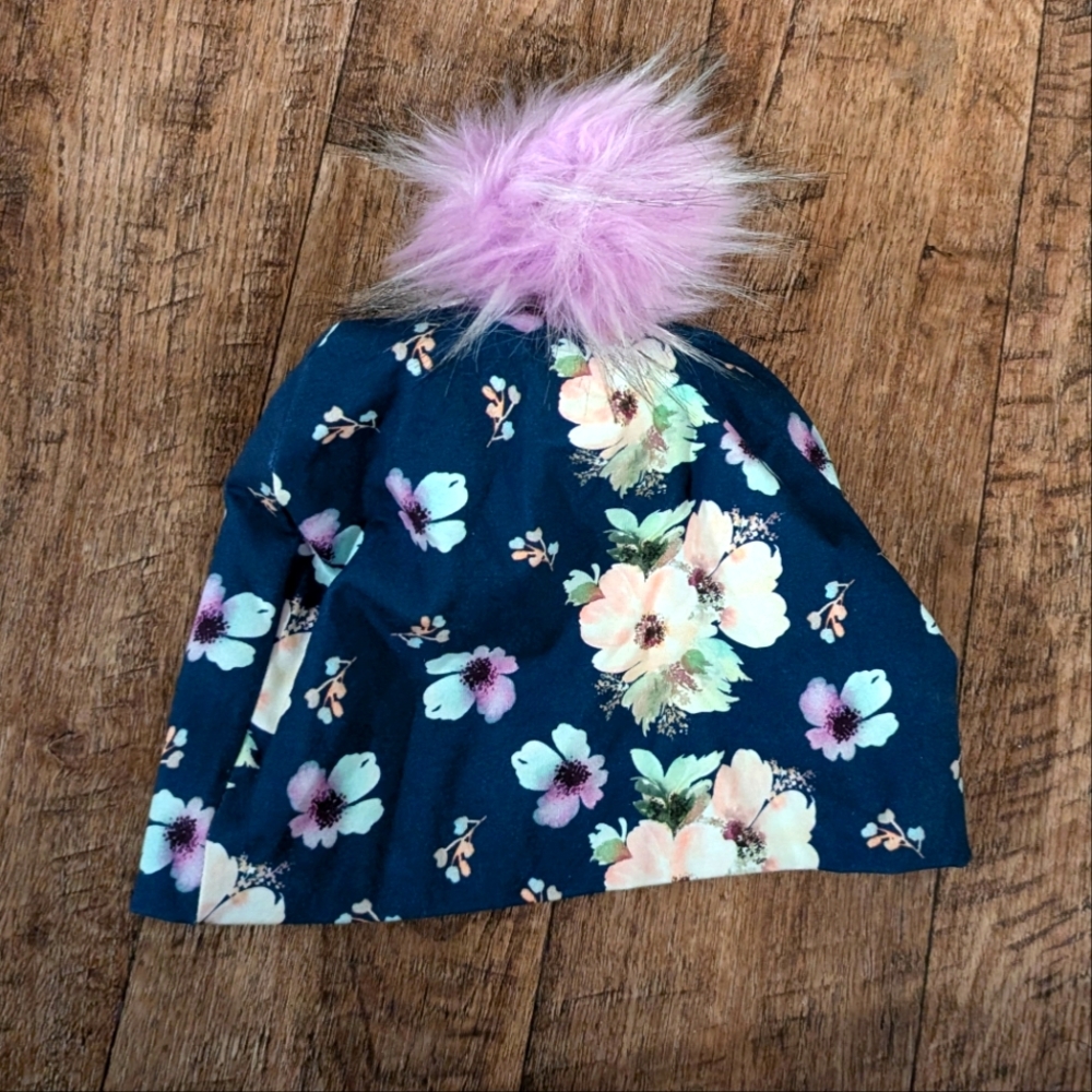 Handmade pompom beanie